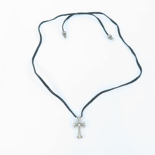 実際に弊社で買取させて頂いたCHROME HEARTS/クロムハーツ スモールCHクロスペンダントw/レザーブレードの画像 8枚目