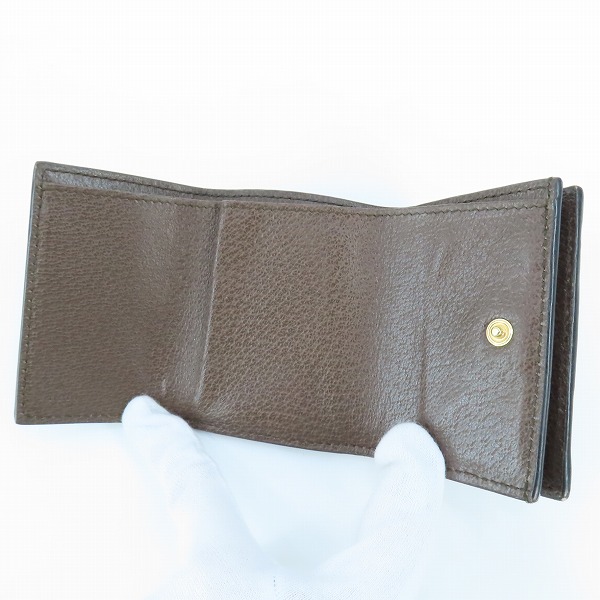 実際に弊社で買取させて頂いたGUCCI/グッチ オフィディア GG シェリーライン レザー コンパクトウォレット 598662 534563の画像 3枚目