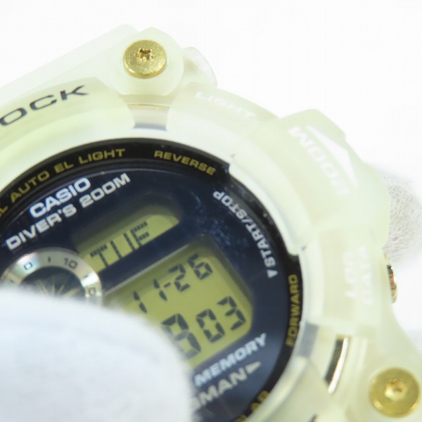 実際に弊社で買取させて頂いたG-SHOCK/Gショック 25周年記念 FROGMAN/フロッグマン グロリアスゴールド GW-225E-7JFの画像 5枚目