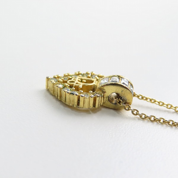 実際に弊社で買取させて頂いたChristian Dior/クリスチャンディオール ハート ラインストーン ネックレス の画像 3枚目