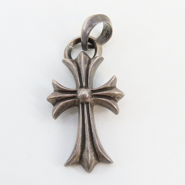 実際に弊社で買取させて頂いたCHROME HEARTS/クロムハーツ CH CRS SML W/BALE スモールCHクロス ペンダントw/プレーンベイルの画像 1枚目