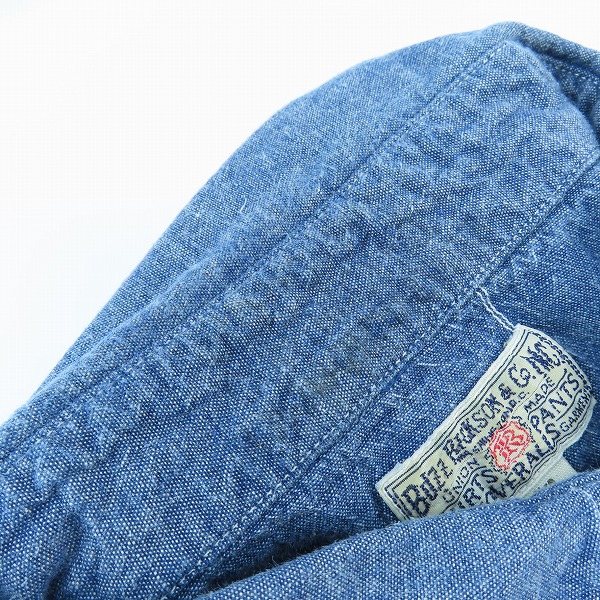 実際に弊社で買取させて頂いた(2)BUZZ RICKSON'S/バズリクソンズ シャンブレーワークシャツ BR25995/16-16.5の画像 5枚目