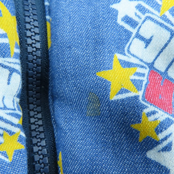 実際に弊社で買取させて頂いたHYSTERIC GLAMOUR/ヒステリックグラマー SUPER HYSTERIC柄 デニムフーデッドジャケット 02203AB06 /Lの画像 6枚目