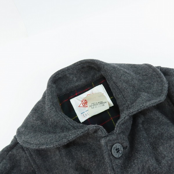 実際に弊社で買取させて頂いたDANTON×EDIFICE/ダントン×エディフィス フランス製 ウールコート 4-1131-4809-3/36の画像 5枚目