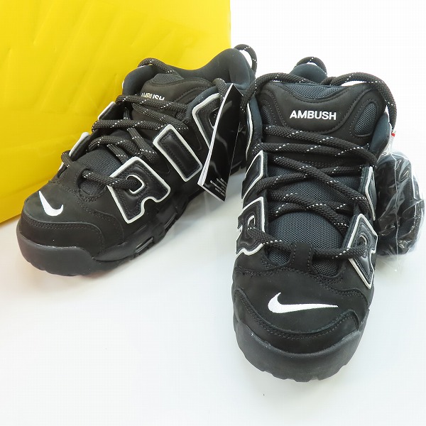 実際に弊社で買取させて頂いた【未使用】NIKE×AMBUSH/ナイキ×アンブッシュ AIR MORE UP TEMPO LOW SP/エアモアアップテンポ ロー ブラック FB1299-001/29