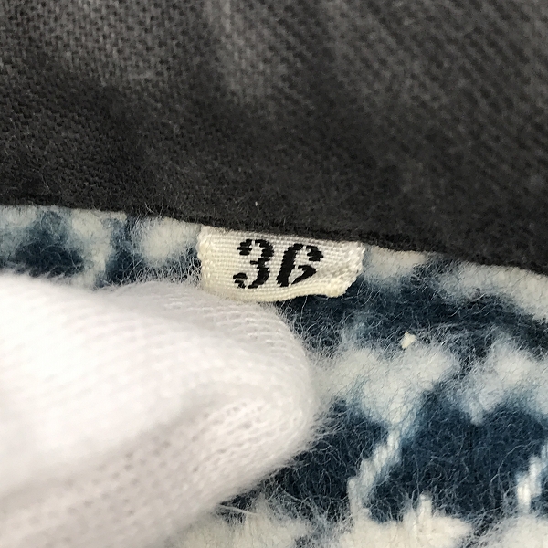 実際に弊社で買取させて頂いたTHE FLAT HEAD/フラットヘッド 千鳥格子総柄 長袖フランネルシャツ/36の画像 3枚目