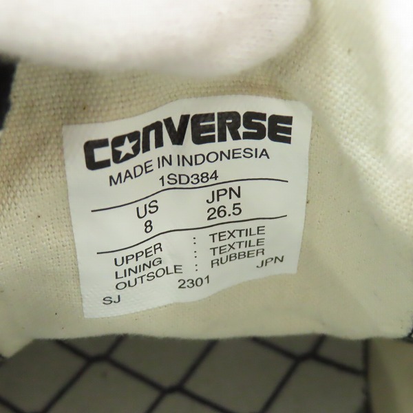 実際に弊社で買取させて頂いたCONVERSE×mita sneakers/コンバース×ミタ スニーカー WHIZ LIMITED ALL STAR US HI ハイカットスニーカー 1SD384/26.5の画像 5枚目