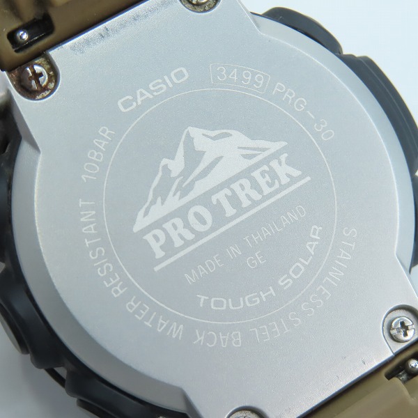 実際に弊社で買取させて頂いたCASIO/カシオ PRO TREK/プロトレック トリプルセンサー/タフソーラー PRG-30-5JFの画像 3枚目