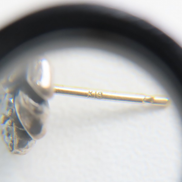 実際に弊社で買取させて頂いた【ギャラ付】KONRON/コンロン ポストK18 ピアスの画像 6枚目