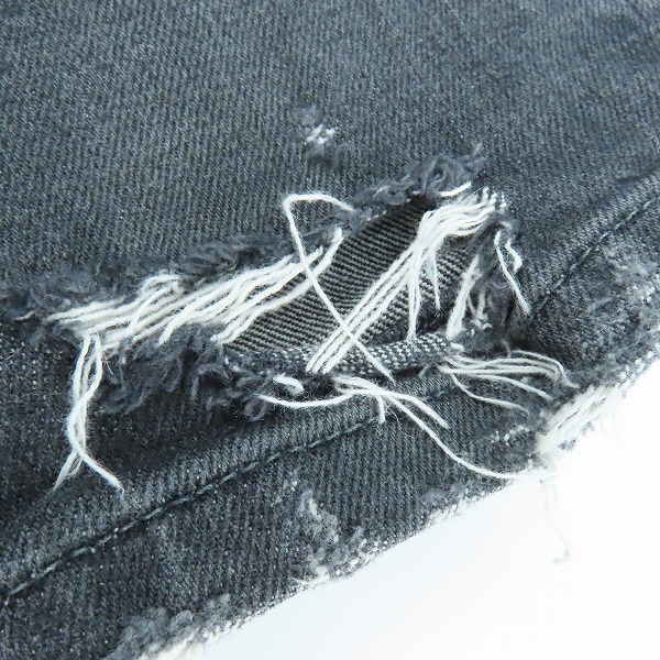 実際に弊社で買取させて頂いたBALMAIN/バルマン 14AW ダメージ加工 バイカーデニム W4HT551B658V/31の画像 7枚目