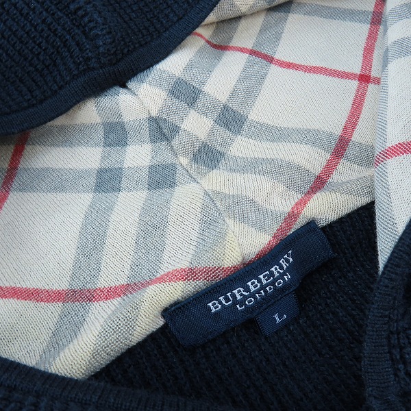 実際に弊社で買取させて頂いたBURBERRY LONDON/バーバリーロンドン シルク混 ジップアップ パーカー BBT26-214-29 /Lの画像 6枚目