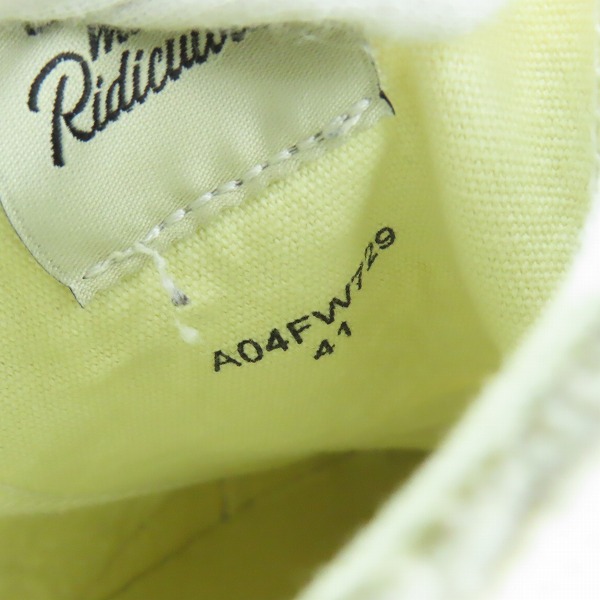 実際に弊社で買取させて頂いたMaison MIHARA YASUHIRO/メゾン ミハラヤスヒロ オリジナル ソール キャンバス ロートップ/ローカット スニーカー A04FW729/41の画像 5枚目