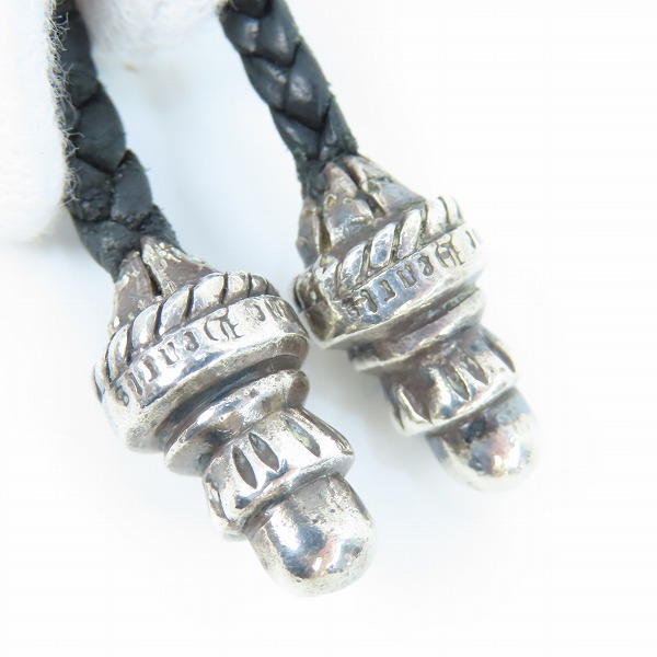 実際に弊社で買取させて頂いたCHROME HEARTS/クロムハーツ スモールCHクロスペンダントw/レザーブレードの画像 5枚目