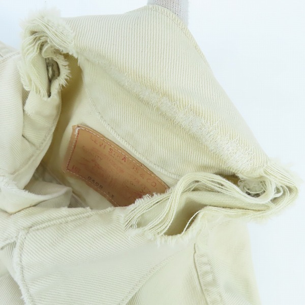 実際に弊社で買取させて頂いたLEVIS/リーバイス 840B XX 60s USA製 ボタン裏刻印O ビンテージ デニム ジャケット 42の画像 6枚目