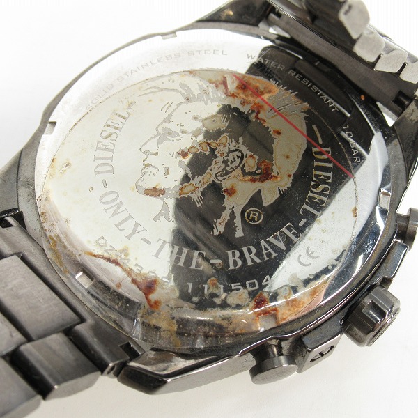 実際に弊社で買取させて頂いたDIESEL/ディーゼル ONLY THE BRAVE クロノグラフ DZ-4329【動作未確認】の画像 4枚目