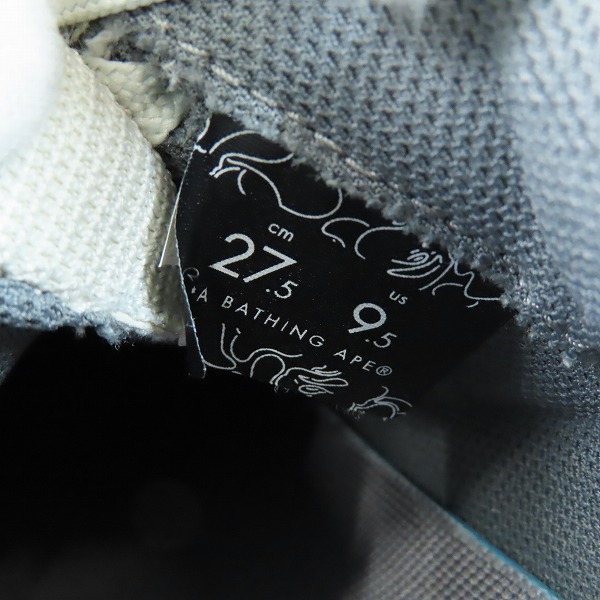 実際に弊社で買取させて頂いたA BATHING APE/アベイジングエイプ BAPE STA ローカットスニーカー OZXSHMX91013K/27.5の画像 5枚目