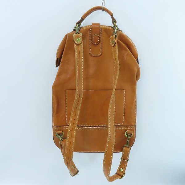 実際に弊社で買取させて頂いたHERZ/ヘルツ レザー口枠リュック/バックパックの画像 1枚目