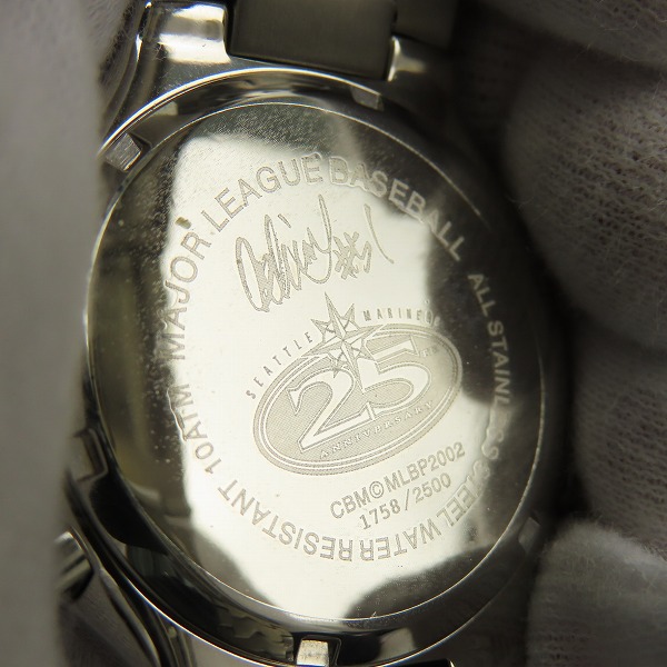 実際に弊社で買取させて頂いたCITIZEN/シチズン マリナーズ イチロー 25周年記念 2500本限定 クロノグラフ 腕時計【動作未確認】の画像 4枚目