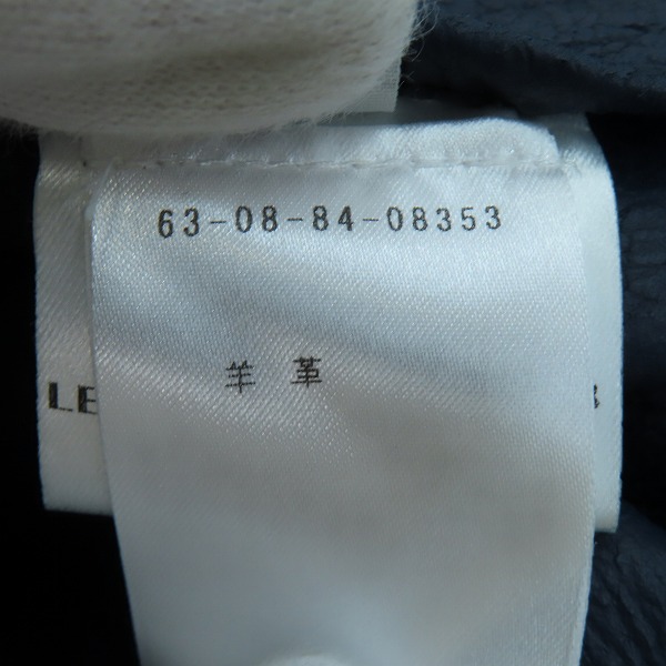 実際に弊社で買取させて頂いたDENIM×TOMORROWLAND/デニム×トゥモローランド BRUCE ラムレザー トラッカージャケット 48の画像 4枚目