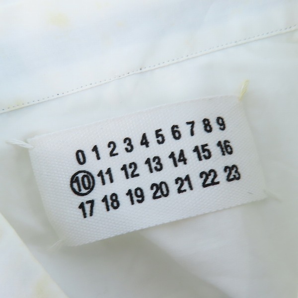 実際に弊社で買取させて頂いたMaison Margiela/マルジェラ ネクタイデザインボタンシャツ/44の画像 2枚目