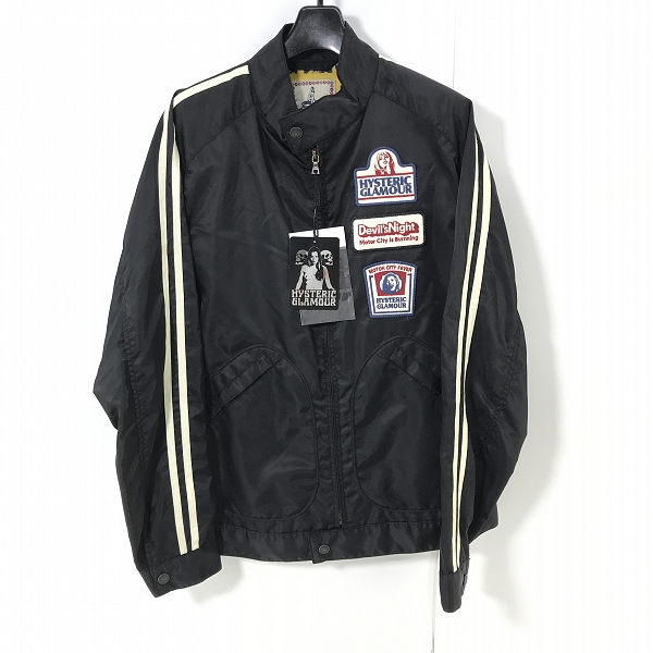 実際に弊社で買取させて頂いたHYSTERIC GLAMOUR/ヒステリックグラマー ワッペン装飾 レーシング ジャケット 0223AB06 L 
