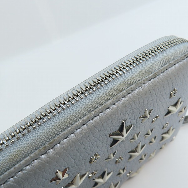 実際に弊社で買取させて頂いたJIMMY CHOO/ジミーチュウ ラウンドファスナー 長財布の画像 7枚目