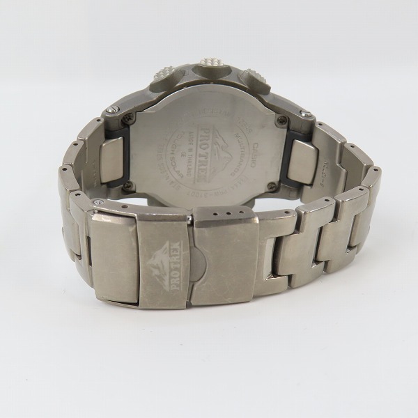 実際に弊社で買取させて頂いたCASIO/カシオ PROTREK SLIM LINE/プロトレック トリプルセンサーVer.3搭載 電波ソーラー 時計/ウォッチ PRW-3100Tの画像 2枚目