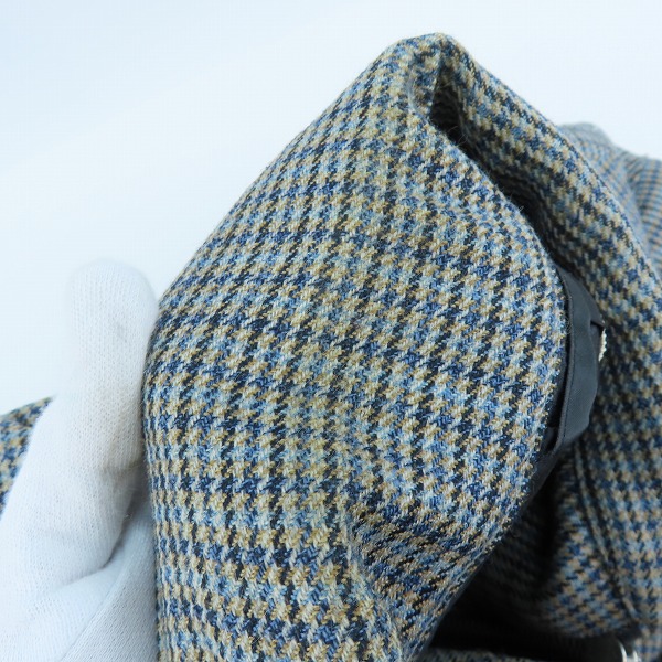 実際に弊社で買取させて頂いたAURALEE/オーラリー DOUBLE FACE CHECK ZIP BLOUSO/ブルーガンクラブチェックブルゾン・ジャケットA9AB02BN/4の画像 5枚目