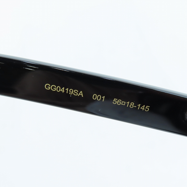 実際に弊社で買取させて頂いたGUCCI/グッチ ロゴ装飾 サングラス アイウェア GG0419SAの画像 4枚目