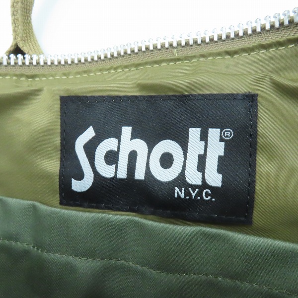実際に弊社で買取させて頂いたSchott/ショット COTTON PADDED UTILITY BAG/コットンパデッド ユーティリティーバッグ 3wayショルダーバッグ 3169049の画像 4枚目