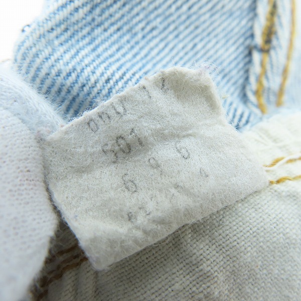 実際に弊社で買取させて頂いたLEVI'S/リーバイス 501 ヴィンテージ 66後期 刻印6 スモールe ボタンフライ デニムパンツ/W34L34の画像 6枚目