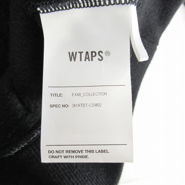 実際に弊社で買取させて頂いたWTAPS/ダブルタップス 24SS SIGN HOODY COTTON TSSC/フーディスウェットシャツ パーカー/241ATDT-CSM02/02の画像 5枚目