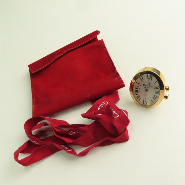 実際に弊社で買取させて頂いたCartier/カルティエ ベニュワール クオーツ 置時計【動作未確認】の画像 8枚目