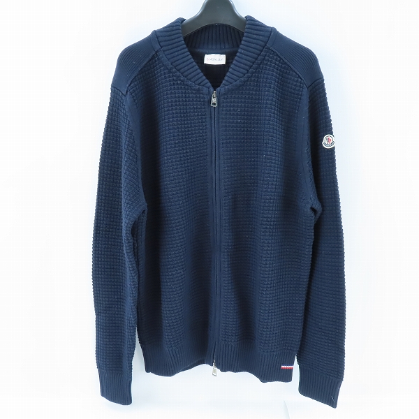 実際に弊社で買取させて頂いた【JPタグ】MONCLER/モンクレール MAGLIONE TRICOT CARDIGAN 羊毛 カーディガン E20919423400 ネイビー XL