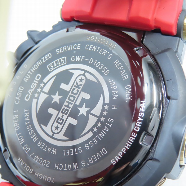 実際に弊社で買取させて頂いたG-SHOCK/Gショック FROGMAN/フロッグマン 35th Anniversary ゴールドトルネード GWF-D1035B-1JRの画像 4枚目