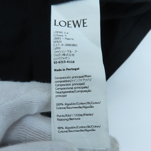 実際に弊社で買取させて頂いたLOEWE/ロエベ 24SS RELAXED FIT T-SHIRT/アナグラムロゴ刺繍 半袖Tシャツ H526Y22J61/Lの画像 4枚目