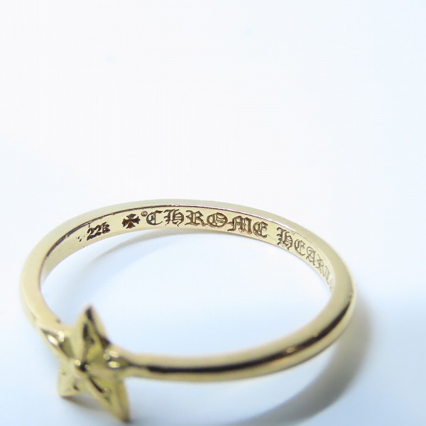 実際に弊社で買取させて頂いたCHROME HEARTS/クロムハーツ 22K BUBBLEGUM BBBLGM STAR バブルガム スター リング 12号の画像 6枚目