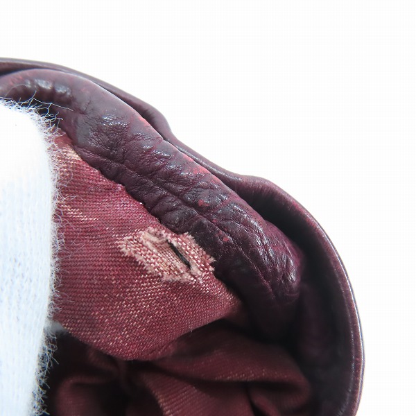 実際に弊社で買取させて頂いたISAMU KATAYAMA BACKLASH/バックラッシュ FLEET WOOD ジャパンカーフタンニン製品染め レザージャケット 1498-02/2の画像 7枚目