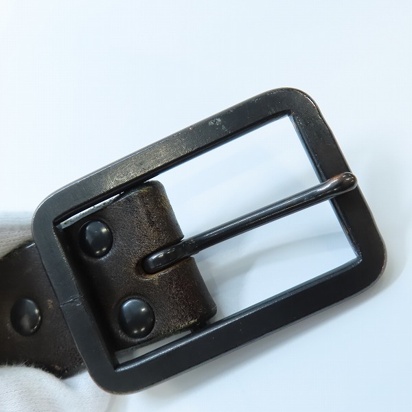 実際に弊社で買取させて頂いたNO ID./ノーアイディー レザーベルト ベルトループキーホルダー付きの画像 4枚目