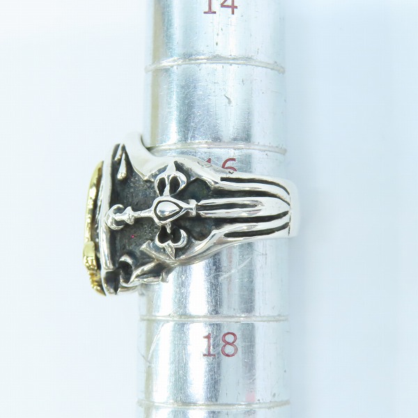 実際に弊社で買取させて頂いたStar Knights/スターナイツ ソード エンブレム  エクスカリバー リング SILVER925/シルバー ゴールドカラー/16号-16.5号の画像 9枚目