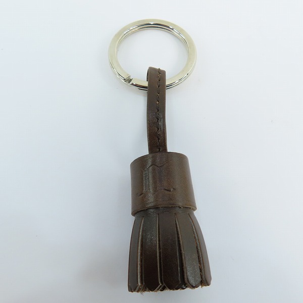 実際に弊社で買取させて頂いたJOHN LOBB/ジョンロブ  POMPOM KEYRING/キーホルダー キーリング ダークブラウンの画像 1枚目