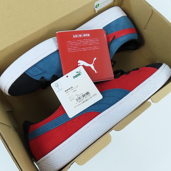 実際に弊社で買取させて頂いたPUMA/プーマ SUEDE CLASSIC XXI P BLACK-I BLUE-URBAN RED 374915-33/27.5の画像 7枚目