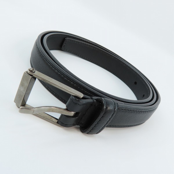 実際に弊社で買取させて頂いたSAINT LAURENT/サンローラン レザーベルト BLK/GRZ479388