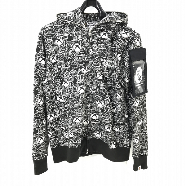 実際に弊社で買取させて頂いたBAPE × XBOX/アベイシングエイプ × エックスボックス CAMO FULL ZIP HOODIE/カモ フルジップ パーカー/M
