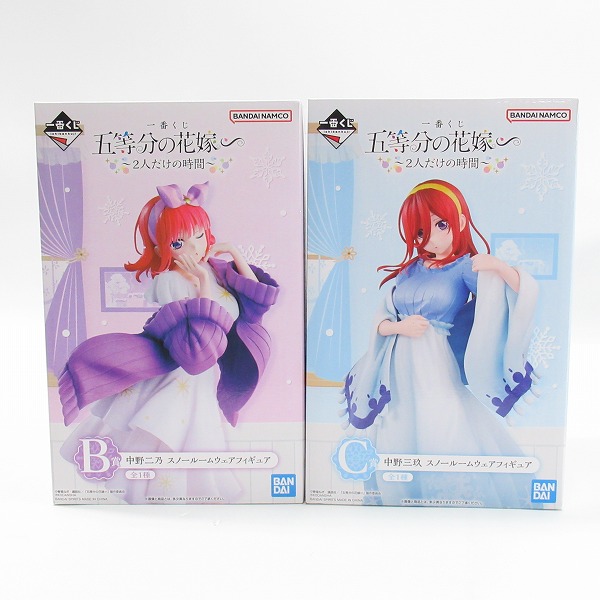 実際に弊社で買取させて頂いた【未開封】一番くじ 五等分の花嫁 2人だけの時間 B賞 中野 二乃/C賞 三玖/D賞 四葉/E賞 五月 フィギュア 4点セット　の画像 3枚目