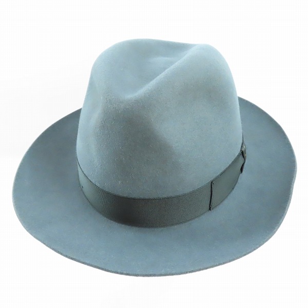 実際に弊社で買取させて頂いたBorsalino/ボルサリーノ リボン 兎毛 フェルト ハット グレー/57