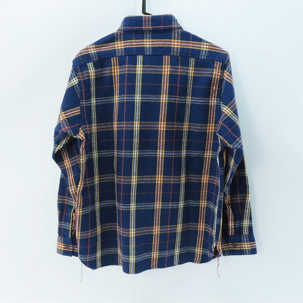 実際に弊社で買取させて頂いた【未使用】 SUGAR CANE/シュガーケーン TWILL CHECK WORK SHIRT/ツイルチェック ワークシャツ/ネルシャツ ネイビー SC28234/Mの画像 1枚目