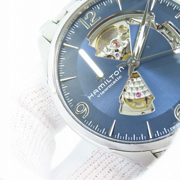 実際に弊社で買取させて頂いたHAMILTON/ハミルトン ジャズマスター ビューマチック オープンハート 自動巻き/裏スケ H327050の画像 5枚目