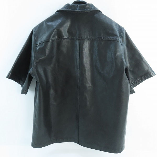 実際に弊社で買取させて頂いたDIESEL/ディーゼル カウハイド/レザー 半袖 シャツジャケット/Sの画像 1枚目