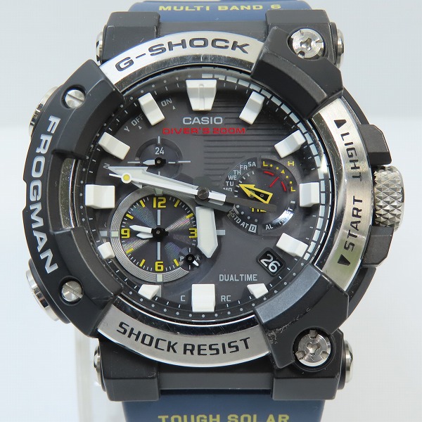 実際に弊社で買取させて頂いたG-SHOCK/Gショック MASTER OF G FROGMAN/フロッグマン Bluetooth 電波ソーラー GWF-A1000-1A2JFの画像 1枚目